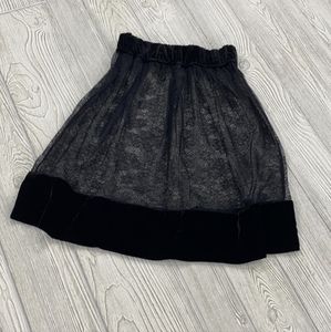 Opening Ceremony Black Lace and Velvet Skirt - XS